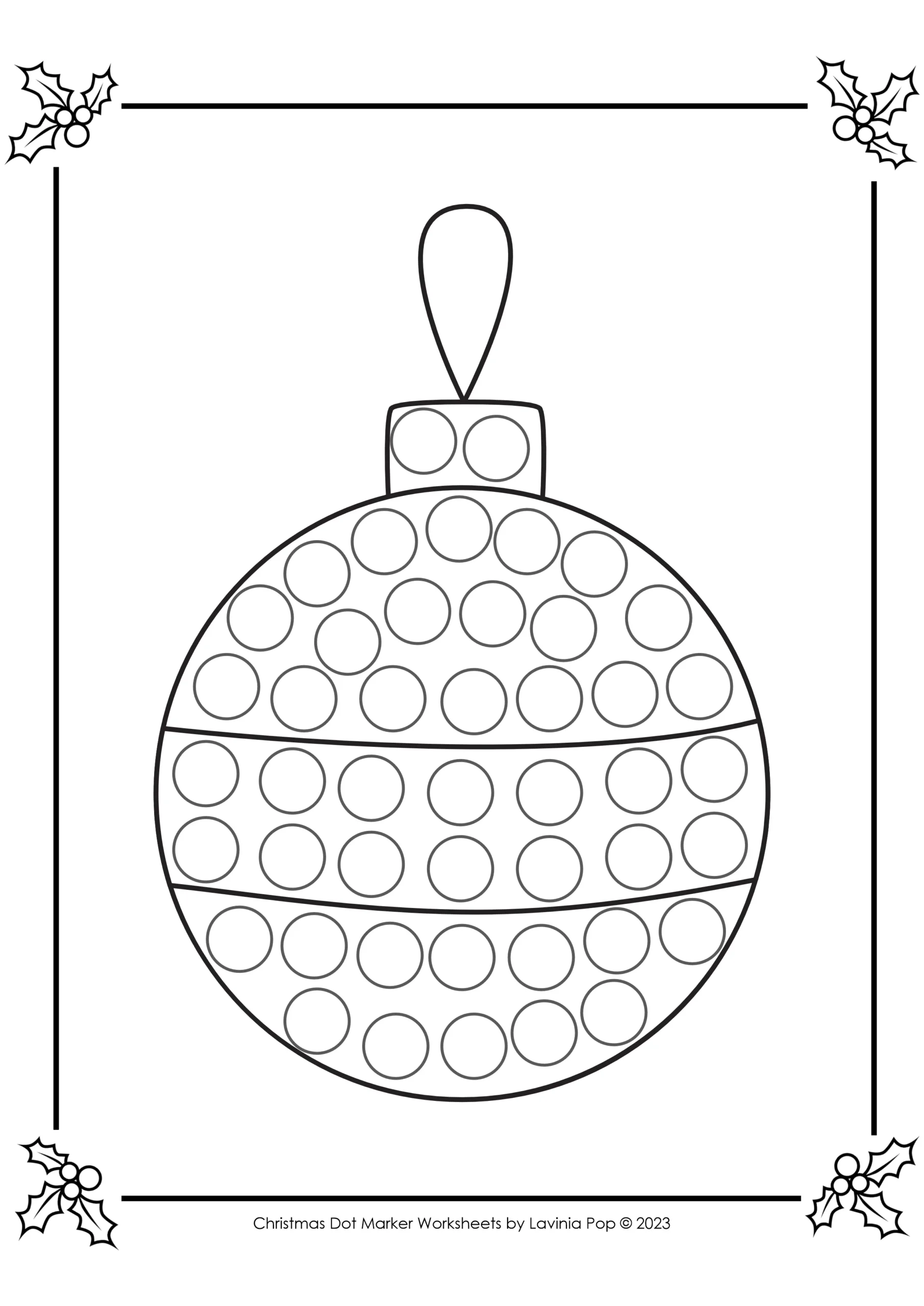free christmas dot marker fine motor pages | do-a-dot